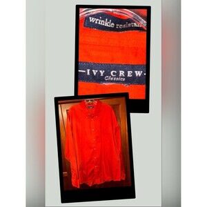 Ivy Crew Vibrant Orange Casual Button Down Shirt